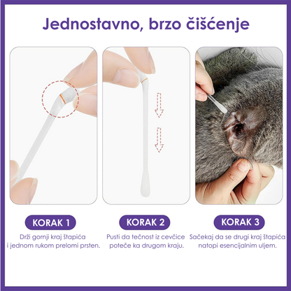 Štapići sa Tečnošću za Čišćenje Ušiju (Set od 50 Komada)