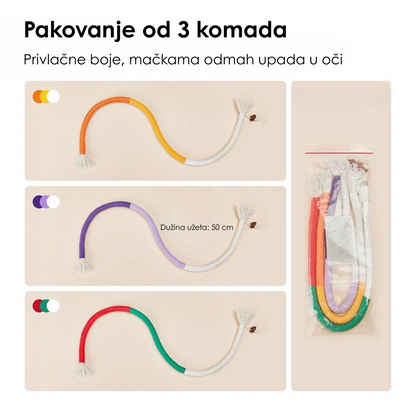 Konopci za Žvakanje za Mačke (Set od 3 Komada)