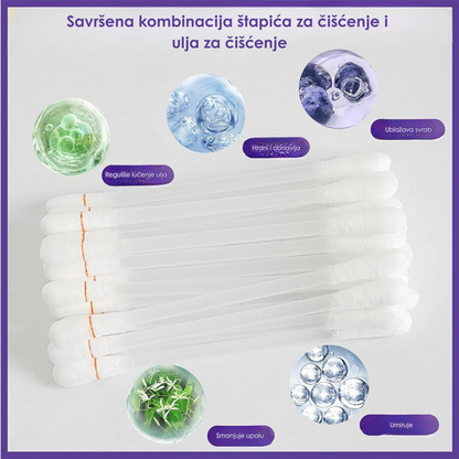 Štapići sa Tečnošću za Čišćenje Ušiju (Set od 50 Komada)